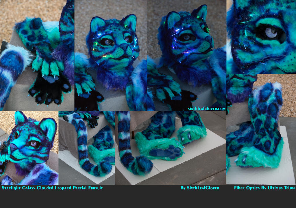 Starlight Galaxy Clouded Leopard with Fiber Optics