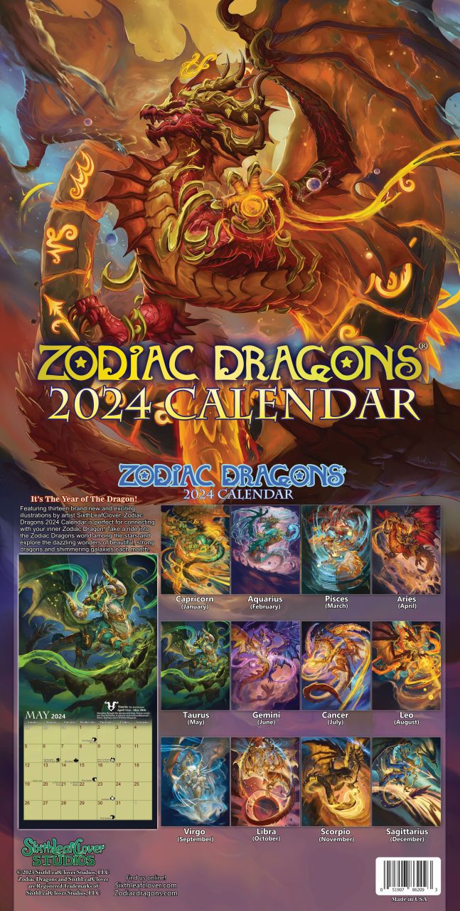 2024 Zodiac Dragons Calendar