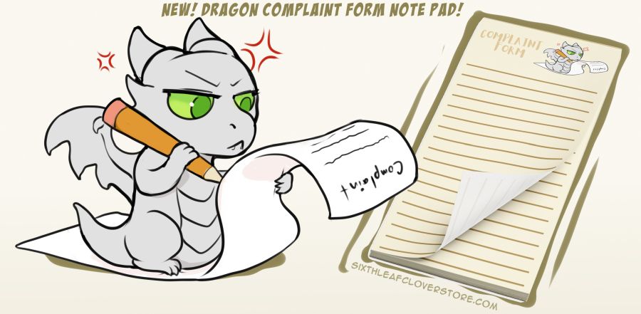 Admin Sorry Note Dragon Rework Dragon Complaint Form Notepad by The-SixthLeafClover on DeviantArt