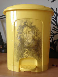 Bob Marley, fast sketch on my carbagecan!