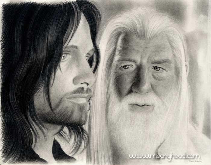 Aragorn and Gandalf