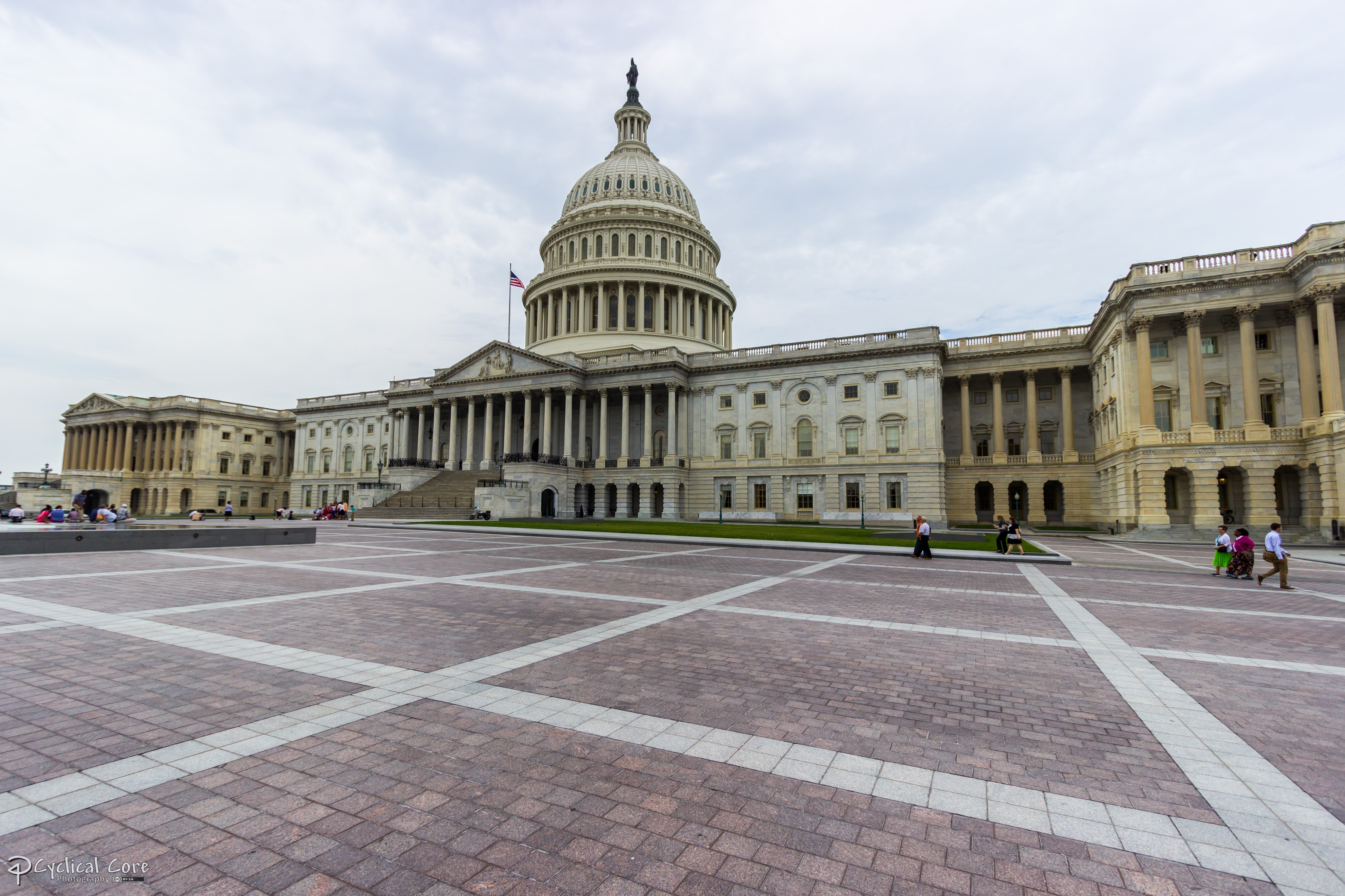 US Capitol front from the side