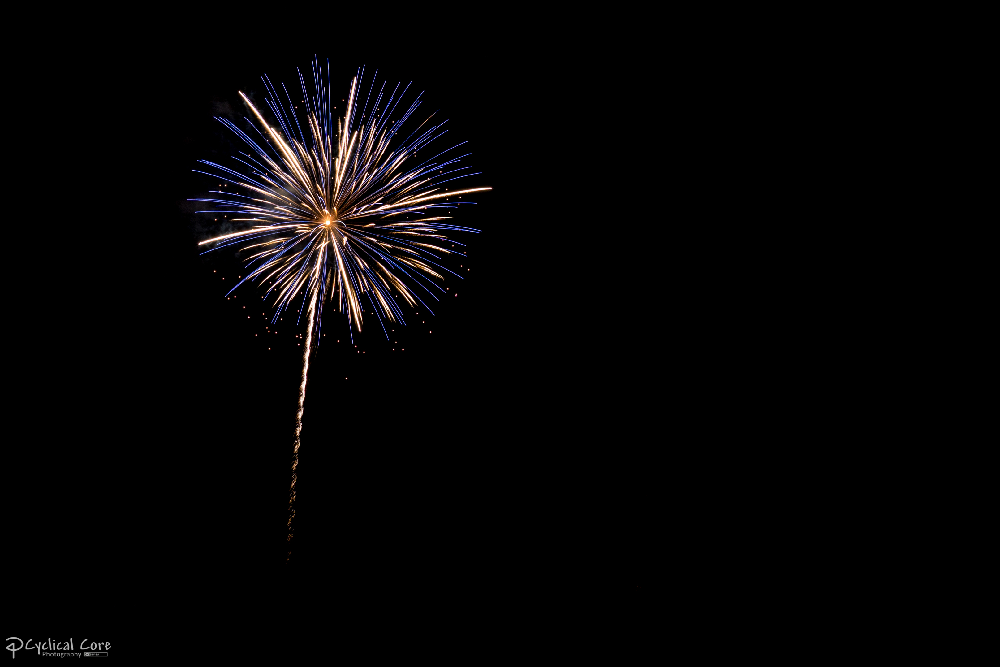 White and purple firework burst