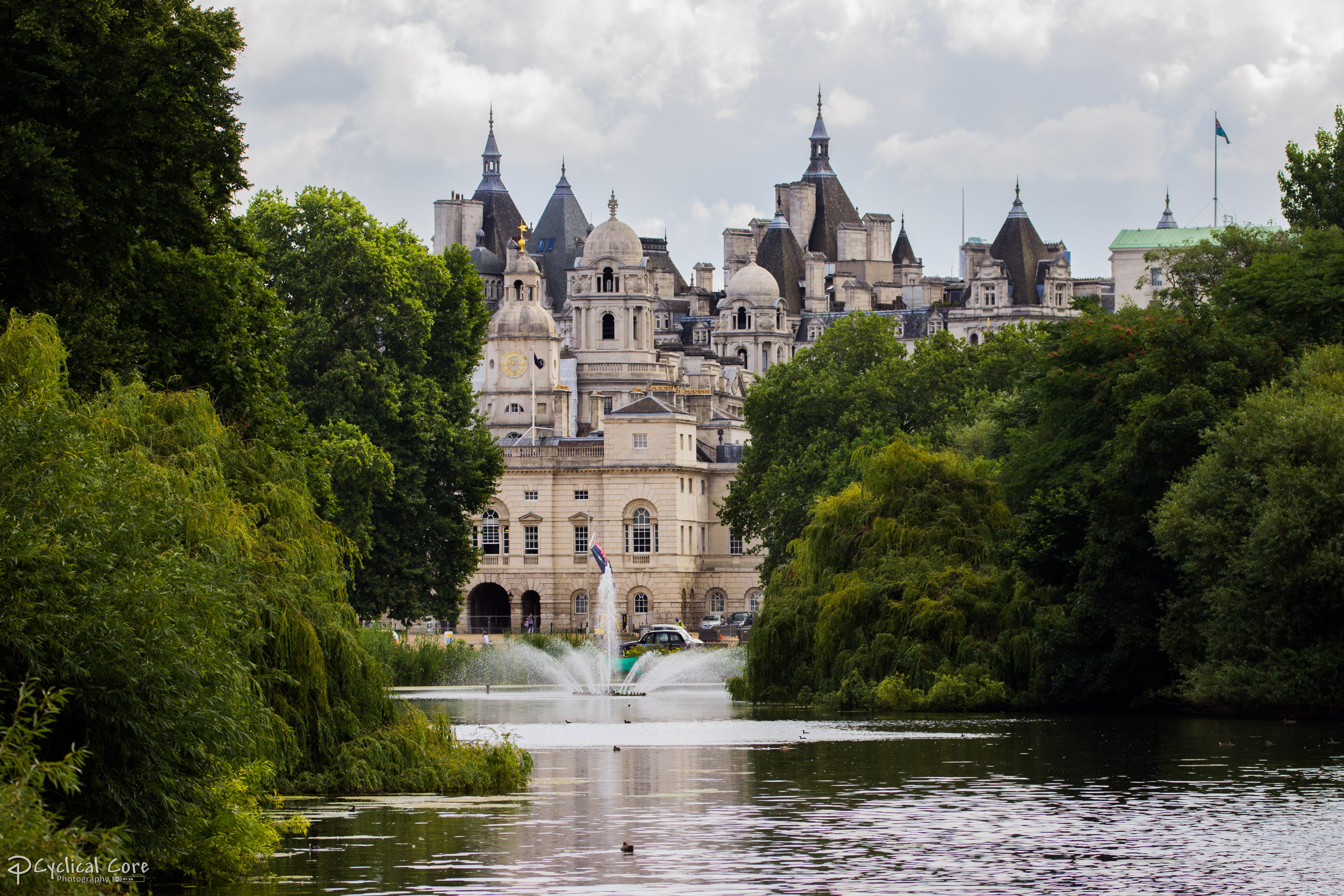 Whitehall from St. James's Park bridge