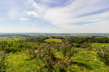 Looking down on Glastonbury