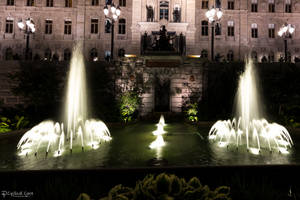 In Front of Parliament at Night