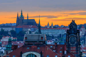 Prague Castle and rooftops