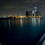 Chicago skyline at night - Navy Pier