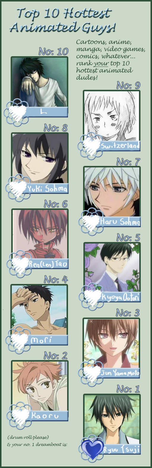 Top 10 Hottest Anime Guys Meme by Kirooshiyama-Chan on DeviantArt