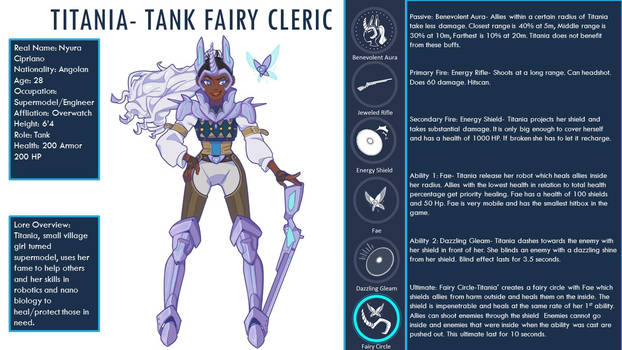 Titania - Tank Fairy Cleric (Overwatch OC)