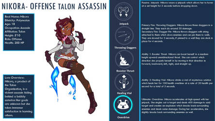 Nikora - Offense Talon Assassin (Overwatch OC)