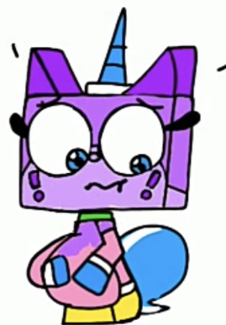 Unikitty Looking Backwards While Holding Her Tummy By AlfieF01 On unikitty-looking-backwards-while-holding-her-tummy-by-alfief01-on