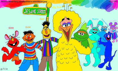 Sesame Street Gang speedpainted by JoaoGabryel879
