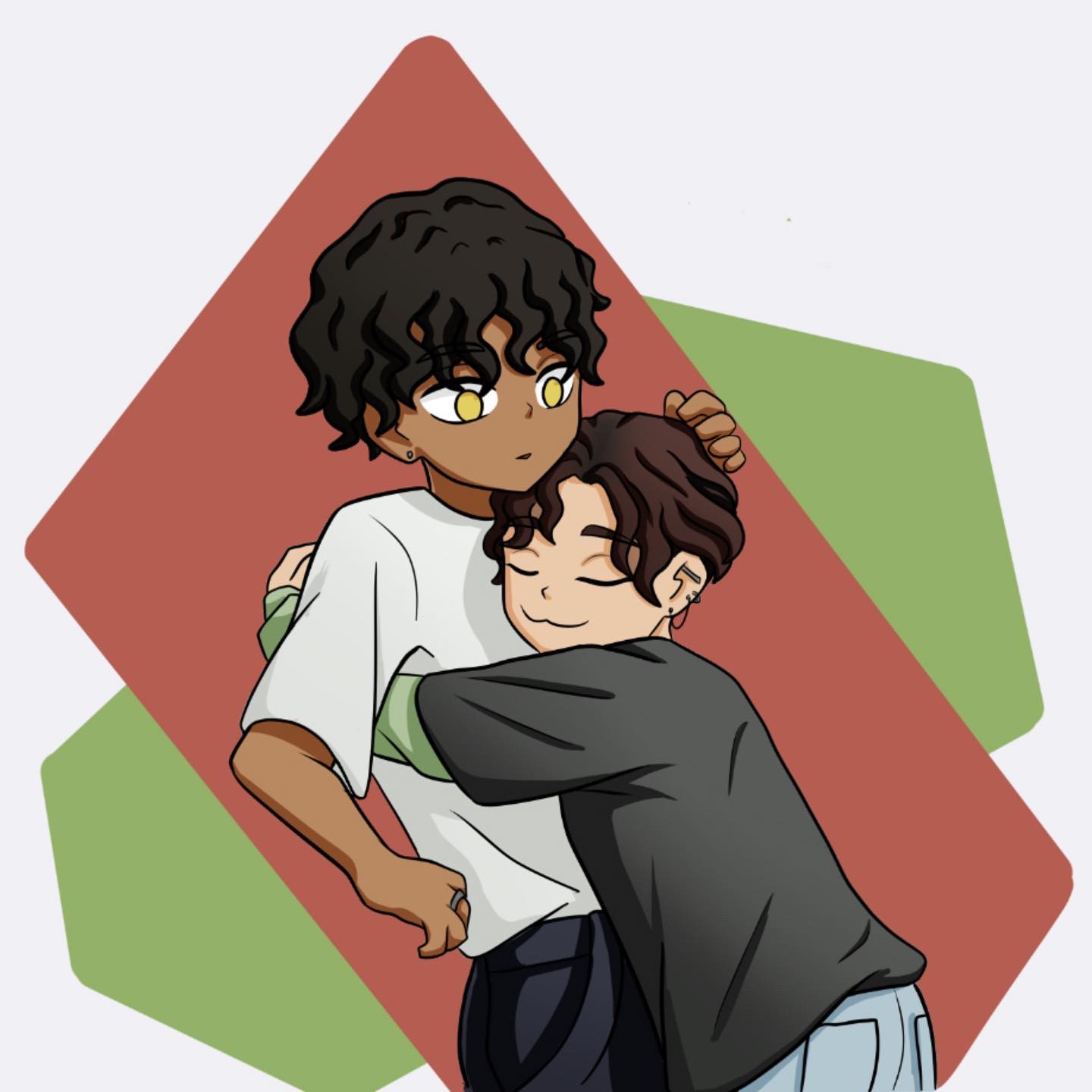 Chibi couple hugging drawing by MarianaMartins20 on DeviantArt