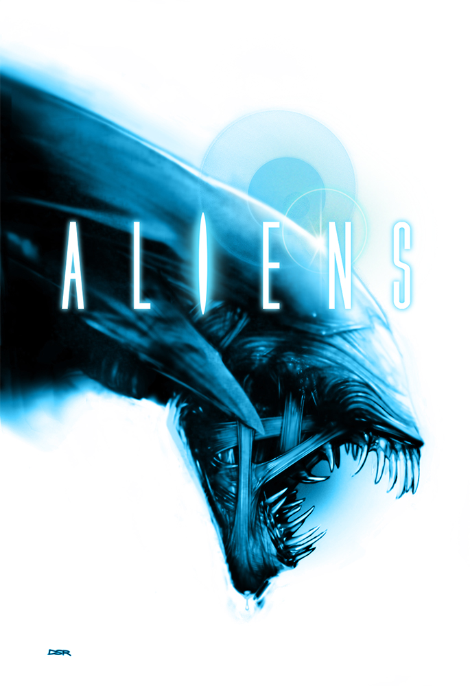 Aliens poster 2 - white background