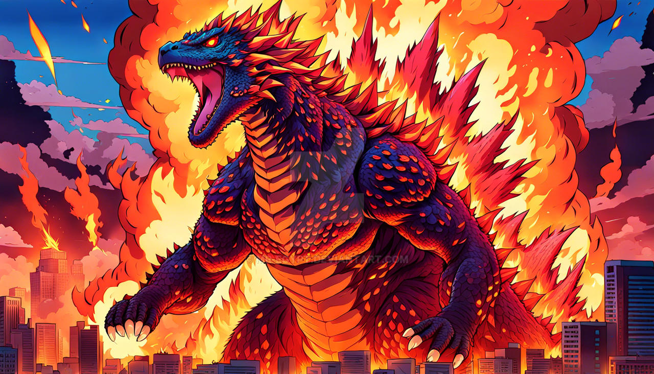Burning Godzilla Art By Mr egypt On DeviantArt burning-godzilla-art-by-mr-egypt-on-deviantart