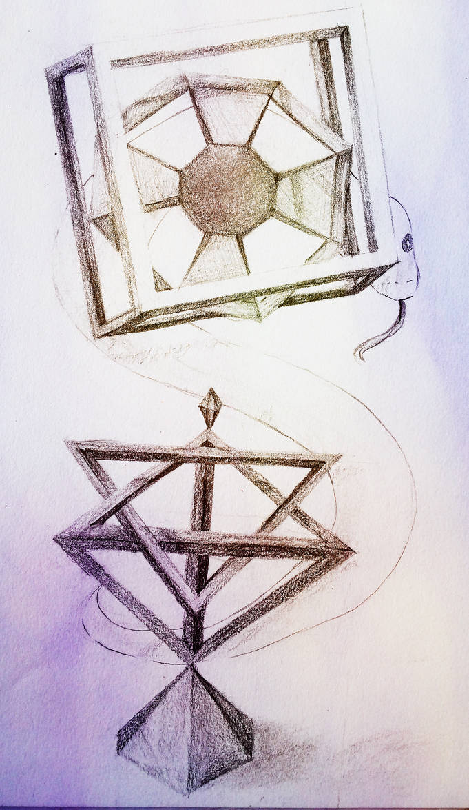 Polyhedron drawing by GeniusArtStuff on DeviantArt