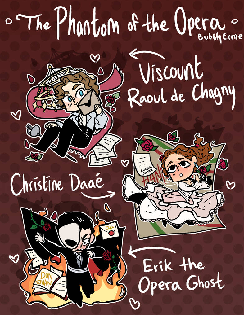 The Phantom of the Opera Chibis by GeniusArtStuff on DeviantArt