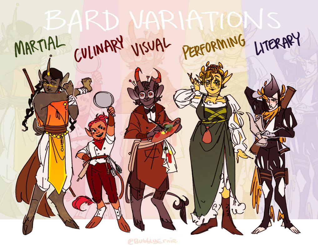 Bard Core Graphics Bard Variations by GeniusArtStuff on DeviantArt