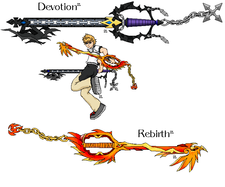 Devotion and Rebirth keyblades