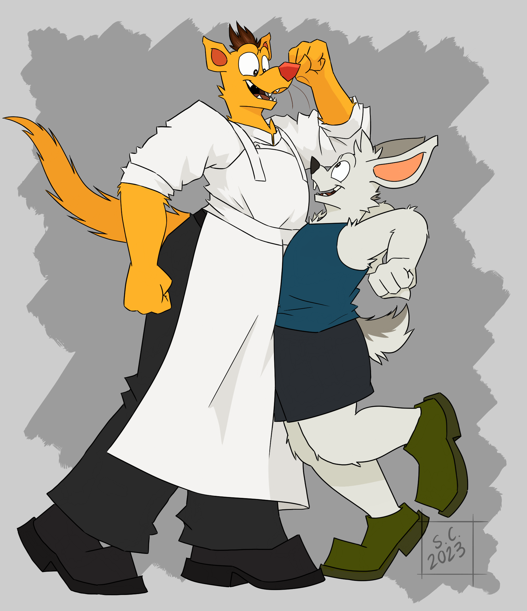 Freddy and Riley - Chest Bump by ArtRock15 on DeviantArt