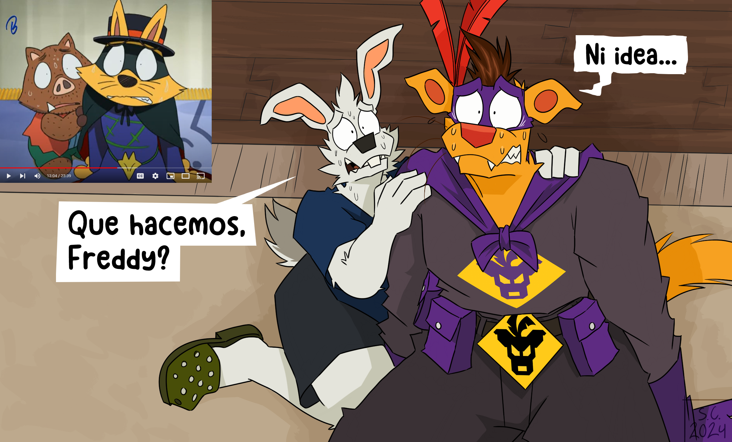 Riley y Freddy - Pertubado (Zorori ref) by ArtRock15 on DeviantArt