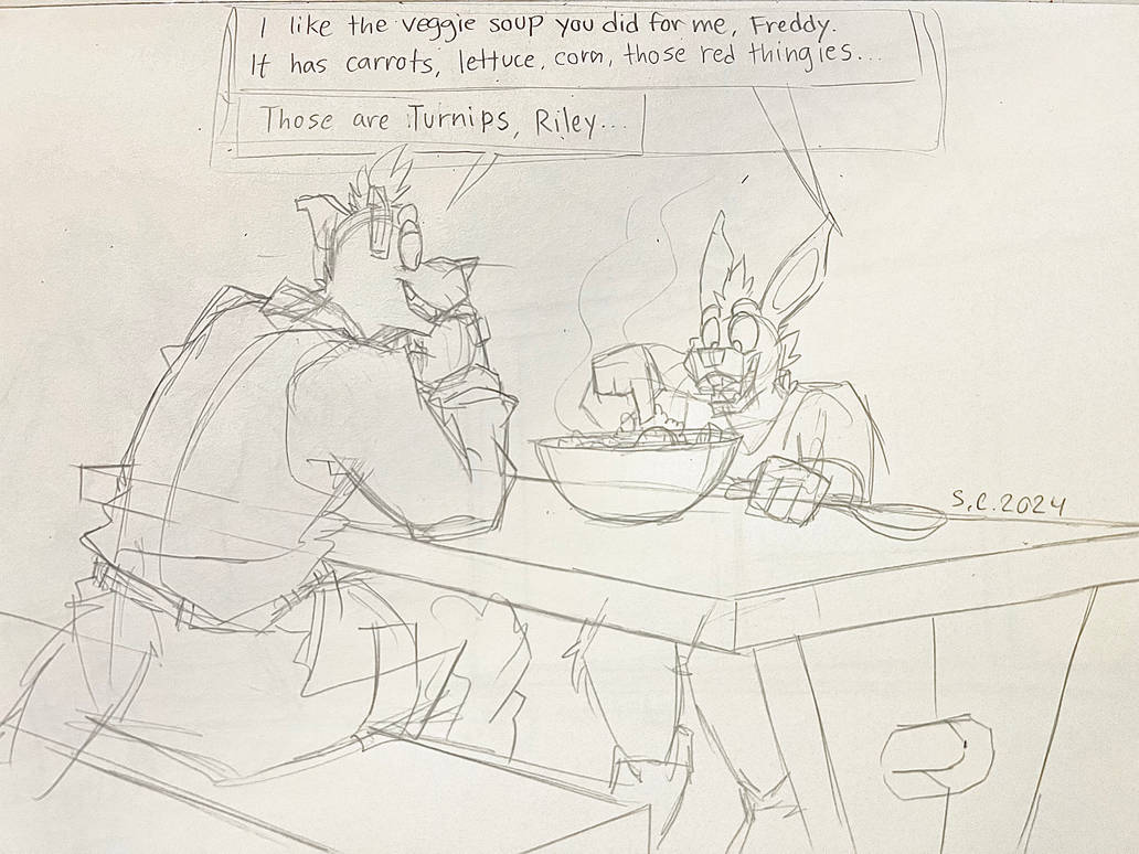 Freddy and Riley - Vegetable Soup by ArtRock15 on DeviantArt