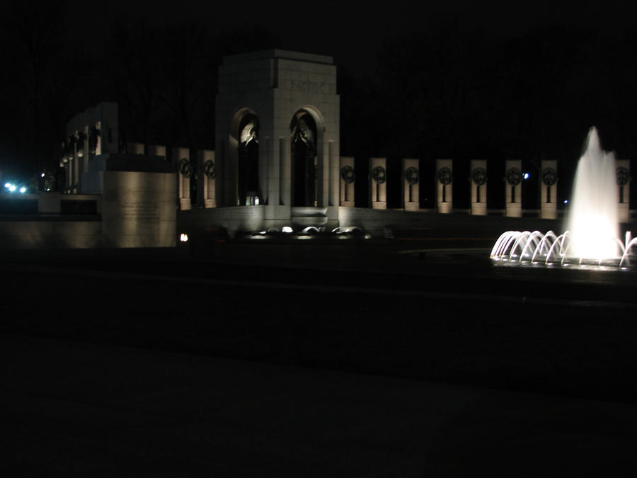 WWII Monument at Night