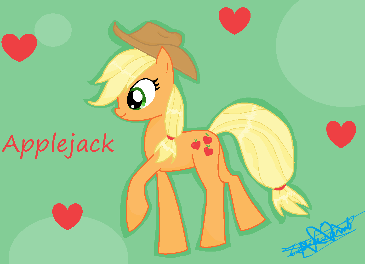 Applejack Walking draw