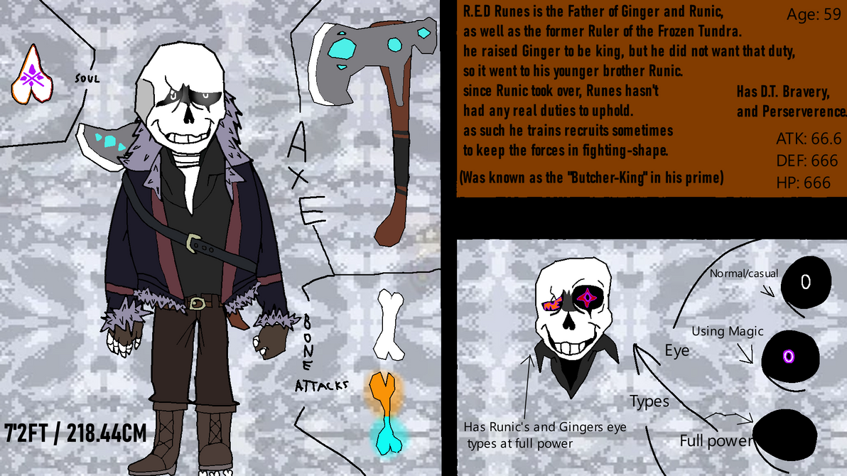 R.E.D. Runes (W.D. Gaster) - Reference Sheet by RIP2UALL on DeviantArt
