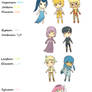 Eeveelution Gijinka Adoptables CLOSED