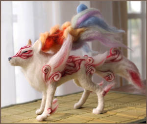 Shiranui  - okami Neelde felting by Piquipauparro