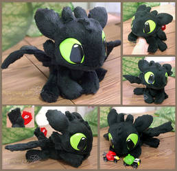 Little Toothless - handmade plush