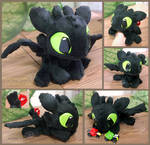 Little Toothless - handmade plush by Piquipauparro