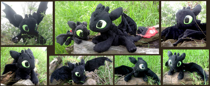 Toothless - handmade plush