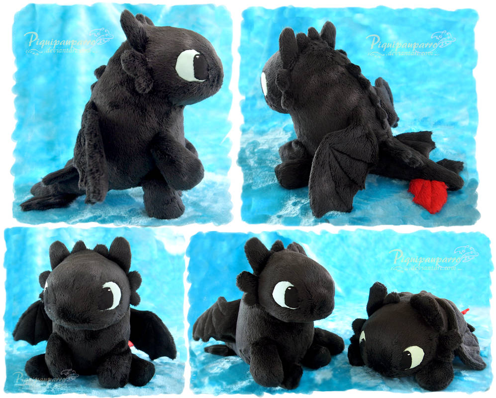 Sitting Chubby Toothless - handmade by Piquipauparro on DeviantArt