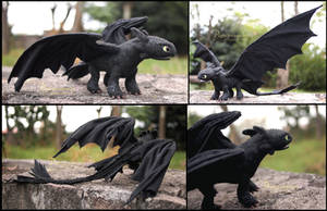 Toothless the Night Fury - Art doll