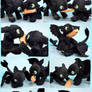 Battle of the Toothless - handmade plushies