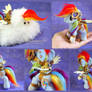 Mini Steampunk Rainbow Dash - Handmade plushie