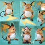 Life size raichu - handmade plush