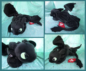 Young Toothless - Handmade plushie