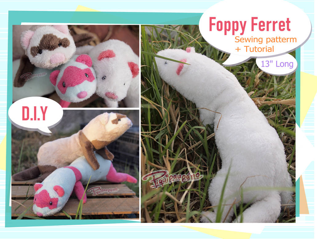 Floppy Ferret - Pattern + tutorial by Piquipauparro on DeviantArt