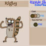 Regular Show Color Guide- Rigby