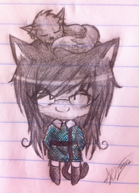 Chibi Point Commission: Neko Nitti and Fox Cyrus