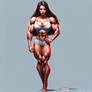 Bodybuilder Girl, Age 18, Beautiful Face, Red Lips