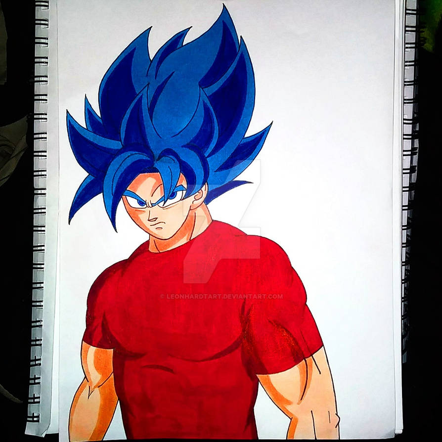 Super Saiyan Blue Evolution Goku by LeonhardtArt on DeviantArt