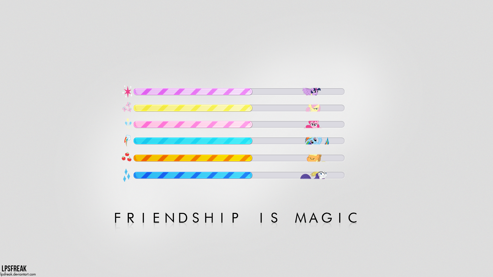 Mane 6 Loading Bar Wallpaper