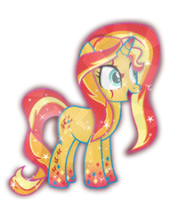 crystal Rainbow Cutie Mark Magic Sunset Shimmer by illumnious