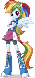 rainbow dash EQG by illumnious