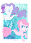 Seapony Rarity and Pinkie Pie by illumnious